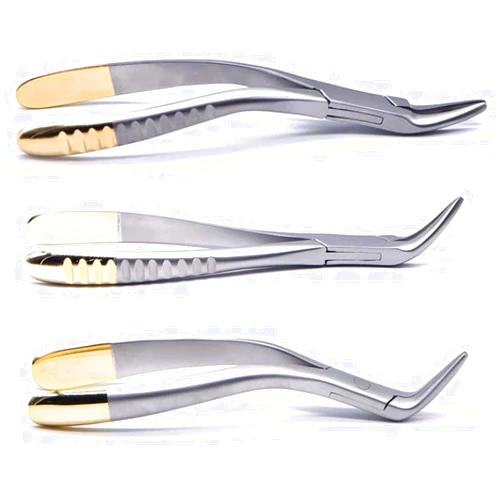 SERZG 3PCS/set Dental Root Residual Fragment Forcep Minimally Invasive Extraction Broken Root Pliers Upper Jaw Lower Mandible Universal