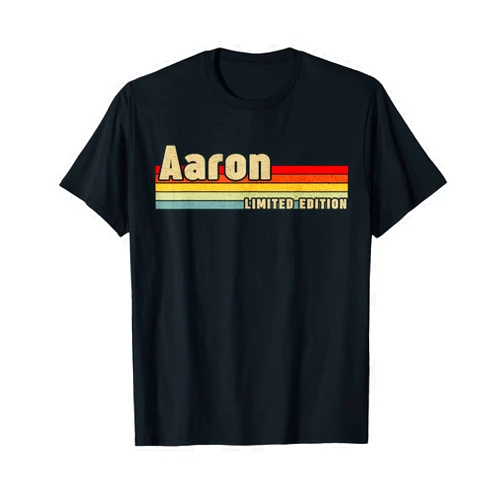 First Names Apparel Aaron Gift Name Personalized Birthday Funny Christmas T-Shirt