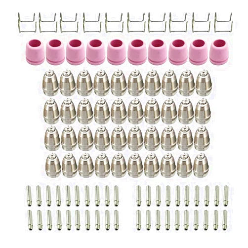 CONGNI 100pcs SG-55 AG-60P WSD-60 Plasma Cutter Consumables，Plasma Cutter Cutting Torch Tip Nozzles Consumables Kit