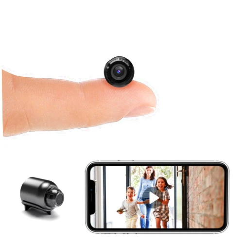 SCHCWC Smallest Wireless WiFi IP Camera,HD1080P Portable Mini Camera with Video Recording Live Feed,Baby Monitor,Nanny Cam,with Night Vision,Motion Detection,Cloud Storage for Security with iOS Android APP