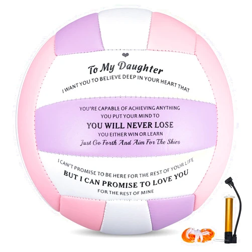 Aiseavril Cadeau Senior Volleyball Gifts for Daughter Stepdaughter, Volley Lite Volleyball, Daughter Purple Pink Gifts from Mom Stepmom Dad Stepdad Outdoor Indoor Training Practice Molten Volley Lite Volleyball Balls