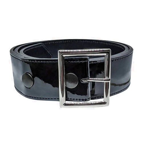 CHAMPRO Umpire Patent Leather Belt, Black, Large