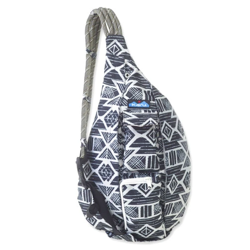 KAVU Original Rope Sling Bag Polyester Crossbody Backpack - Carbon Tribal