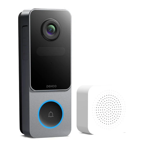 DEKCO Wireless Video Doorbell Camera, 2K Head-to-Toe View (9:16), 170° Wide Angle, Battery Powered Home Security, PIR Motion & AI Human/Package Detection, Voice Changer, Cloud Storage Edition
