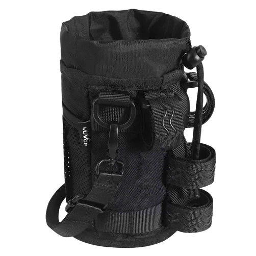 WUVOP Bike Cup Holder, Water Bottle Holder Handlebar for Bike with Mesh Pockets, Universal Cycling Bicycle Water Bottle Drink Cup Cage for Cruiser, Scooter, Mountain Bike, Road Bike, Wheelchair