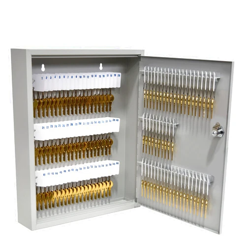BankSupplies STEELMASTER by BankSupplies 110 Key Cabinet - Single Lock Control Key Box - Welded 22 Gauge Steel Construction - Scratch Resistant - Write-On Key Tags for Easy Identification