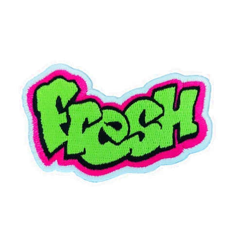 PatchClub Fresh Patch 90s Graffiti Patch Iron On/Sew On, 3 inches - Fully Embroidered Cool Patch
