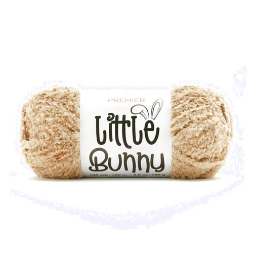 Premier Yarns Little Bunny Yarn, Bulky Weight Plush Knitting and Crocheting Yarn, 100% Polyester, Toffee, 3.5 oz, 109 yards