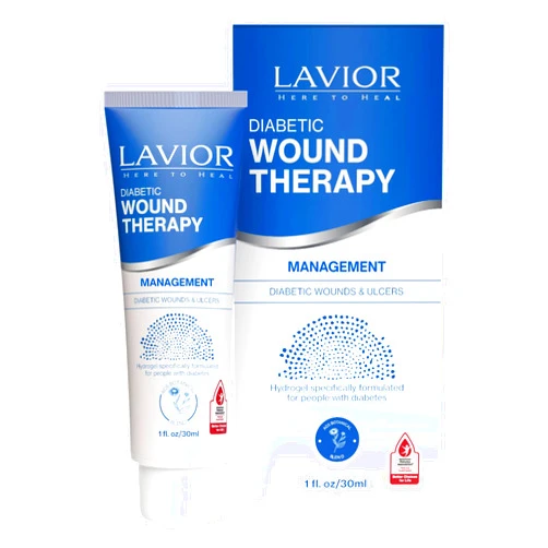 LAVIOR Diabetic Wound Therapy 1oz – Natural Botanical Hydrogel for Cuts, Scrapes, Ulcers, CGM Site & Deep Wounds – Fast Healing – Inula Viscosa – ADA Endorsed, Podiatrist Tested, Vegan, Made in USA