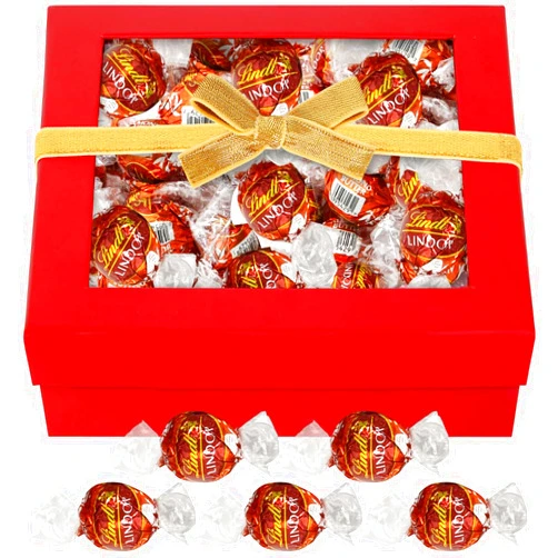 Generic LindtLindor Chocolate Truffles Almond Butter Milk Chocolate Candy Truffles Gift Box - Individually Wrapped Lindt LINDOR Milk Chocolate Candy with Smooth Melting Almond Truffle (50 Count, Almond Butter Milk Chocolate)
