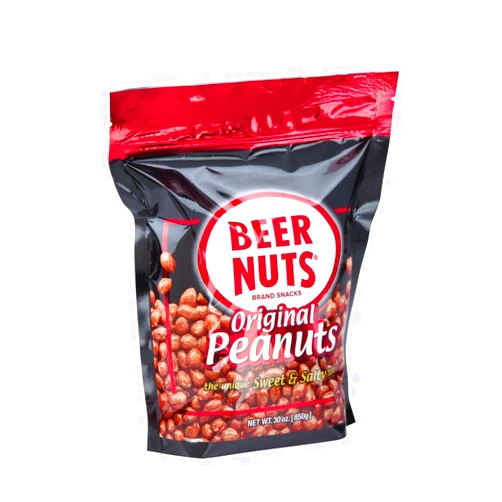 BEER NUTS Original Peanuts - Sweet & Salty Bar Nuts - Gluten Free, Kosher, Low Sodium Peanut Snacks Made In The USA - 30oz Resealable Bag (Pack of 1)
