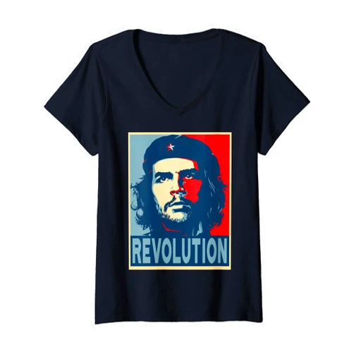 Democratic Socialists And Feminists Shirts Womens Che Guevara Revolution, Hope Style V-Neck T-Shirt