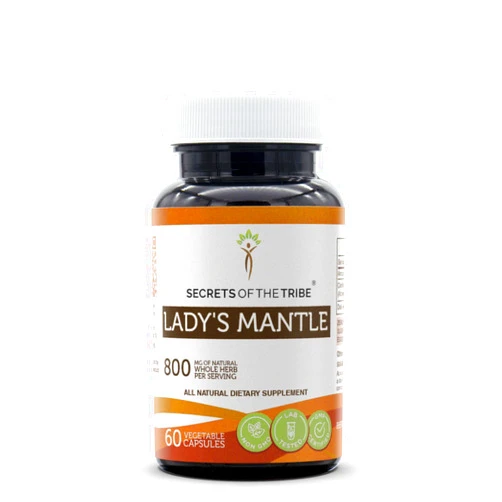 Secrets of the Tribe Lady's Mantle 60 Capsules, made with vegetable capsules and Lady's Mantle (Alchemilla vulgaris) Dried Herb (60 Capsules)