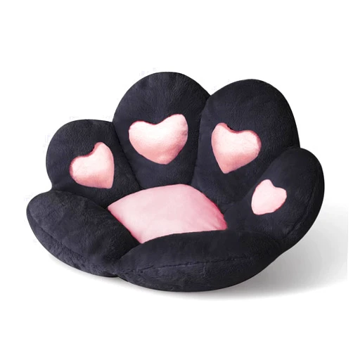 Deaboat Cat Paw Seat Cushion Chair Pads Cats Paw Shape Lazy Sofa Soft Chair Floor Cushions Cute Pillow Big Seat Pad Home Decor for Office Worker Kids Girlfriend Gift Cat Nest (Black, 31.4 * 27.5inch)