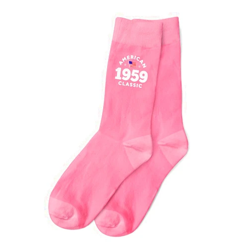 Design, Invent, Print! 65th Birthday Gift Socks Novelty Present Women’s Socks Keepsake Idea Age 65 Years Old Size 6 to 9 (Pink)