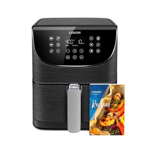 COSORI Pro Gen 2 Air Fryer 5.8QT, Upgraded Version with Stable Performance & Sleek New Look, 13 One Touch Functions, 100 Paper & 1100 Online Recipes, Dishwasher-Safe Detachable Square Basket, Black