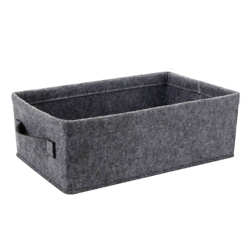 KWLET Small Storage Basket Modern Storage Baskets Felt Collapsible Baskets Storage Bins for Cellphone Earphone Chargers Cables Make Up Hair Supplies Fabric Drawers Storage Baskets Cute Storage Baskets