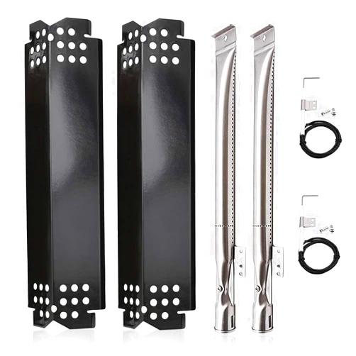 Criditpid Grill Replacement Parts for Nexgrill 2 Burner 720-0864M, 720-0864, 720-0830H, 720-0888N, 720-0864R, Grill Heat Plate Shields, Burners and Igniters for Nexgrill 720-0864M Replacement Parts