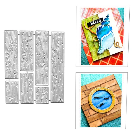 FURONGFA Wood Grain Background Wall Embossing Metal Cutting Die Cuts, Stencils DIY Crafts Cards Dies Cuts for Card Making Photo Decorative Paper Scrapbooking