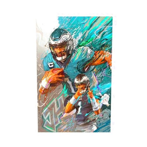 Sarqi Sports Star Poster Jalen Hurts Canvas Poster Bedroom Decor Landscape Prep Room Decor Gift Unframe:12x18inch(30x45cm)