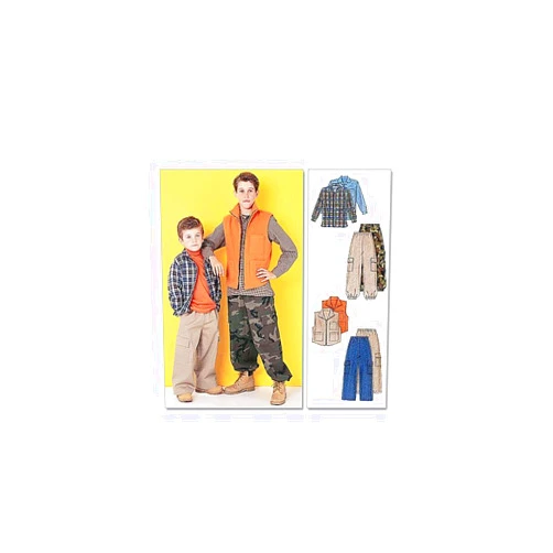 McCall's Patterns M6222 Children's/Boys' Shirt, Vest and Pull-On Pants, Size Z (MED-LRG-XLG)