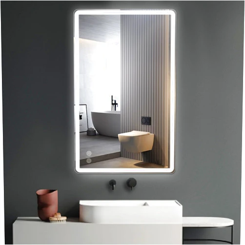Pretfy LED Bathroom Mirror 24x32 Inch Bathroom Mirror with Frontlight, 3 Colors Stepless Dimmable Wall Mirrors with Anti-Fog, Shatter-Proof, Memory, CRI90+, IP54 Waterproof (Horizontal/Vertical)