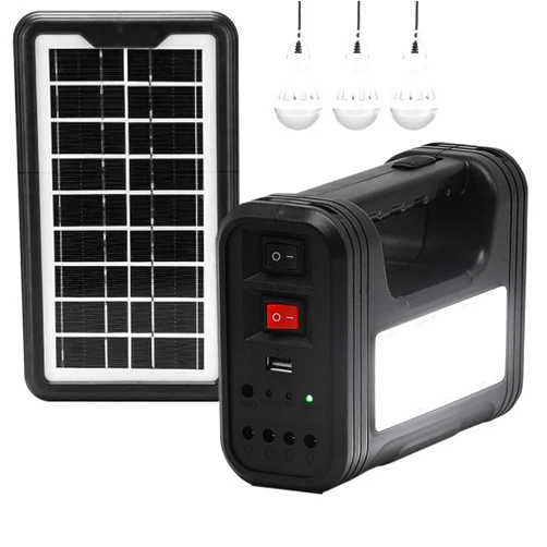 Upusa Solar Generators for Home Use - Portable Power Station with Solar Panel for Emergency Power Supply,Small Generator for Camping,Home Use,2 Sets LED Light (Black)