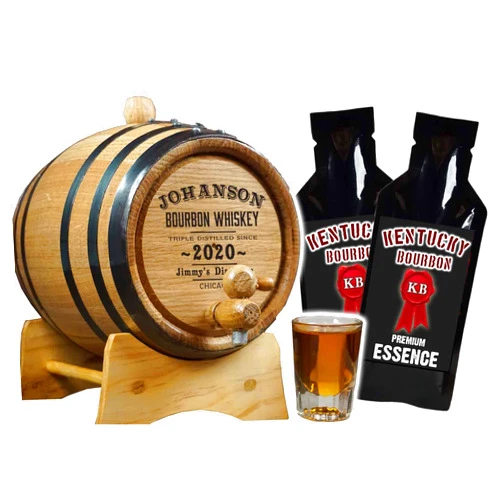 THOUSAND OAKS BARREL Personalized Kentucky Bourbon Whiskey Making Bootleg Kit - Thousand Oaks Barrel Co. – Make & Age Spirits in an Oak Cask Keg (B267) (3 Liter)