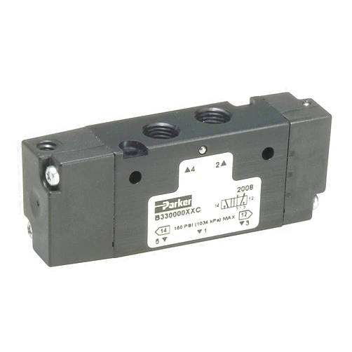 Parker Hannifin B6X2000XXA B6 Series 4 Way Air Control Valve, 2 Position NC-Air Return/Spring Assist, Single Remote Pilot Valve, Remote Pilot: M5 or Valve Less 15mm Solenoid, 3/8
