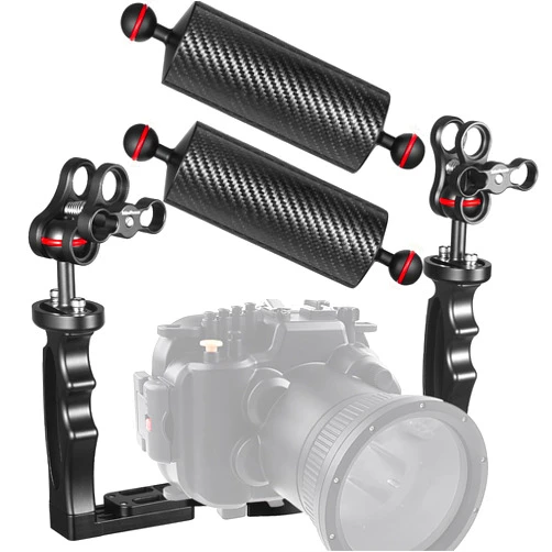 MINIFOCUS Underwater Camera Tray Bracket & 2PCS Carbon Fiber Underwater Float Arm
