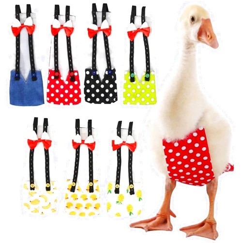 QBLEEV Pet Cole Duck Diapers for Baby Ducks, Chicken Diapers for Real Hens, Fashionable Duckling Nappy Poultry Cloth for Indoor Chick Goose Hen