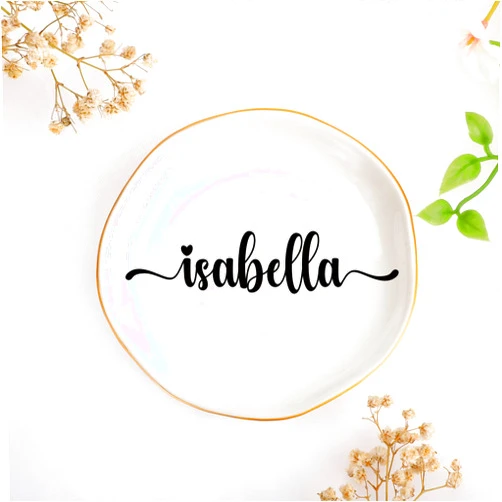 JoycuFF Isabella Jewelry Holder Gifts for Women, Personalized Name Gifts for Women, Birthday Bridesmaid Gifts for Women Best Friends for Wedding Day Mothers Day Anniversary Valentines
