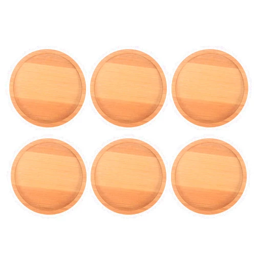2Krmstr 6 Pack Round Bamboo Tray for Plants, 4 Inch Planter Pot Bamboo Saucer, Succulent Pot Holder Drainage Tray for Indoor & Outdoor Plants Flower Pot Drip Trays 201101YF55-3[JPHTM]#2664