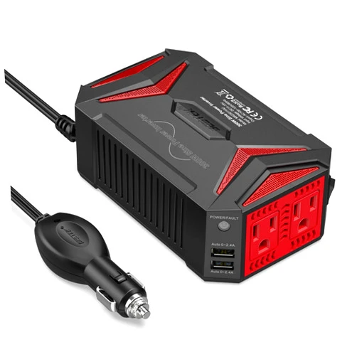 BESTEK 300Watt Pure Sine Wave Power Inverter Car Adapter DC 12V to AC 110V with 4.2A Dual Smart USB Ports