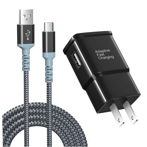 Excgood Adaptive Fast Charging Wall Charger with USB C Cable 10Ft, Excgood Fast Charger Power Adapter USB Type C Cable Fast Charging Compatible with Galaxy S25 S24 S23 S22 S21 S8 S9 S10 A15 A03s Android Phone