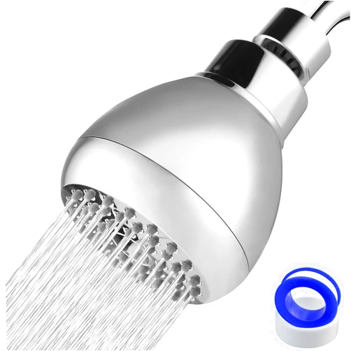 Nuodan High Pressure Shower Head - Powerful Bathroom Pressure Boosting Showerhead - Perfect Universal Replacement for Rain Shower Heads(Chrome)