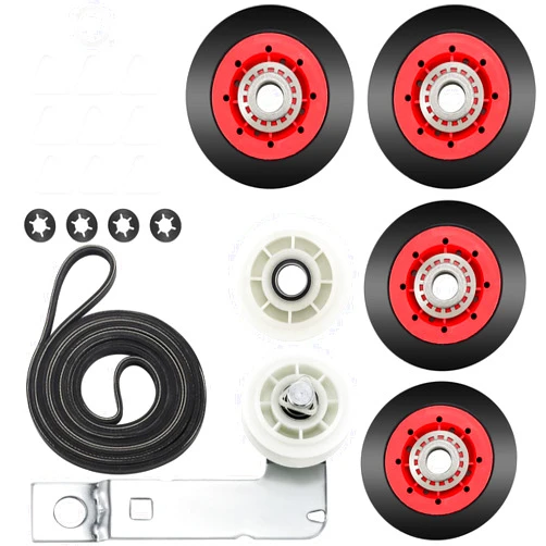 MIFLUS 4392067 Dryer Repair Kit &W10837240 Dryer Idler Pulley Compatible for Kenmore,Maytag Elite Dryers,Includes WPW10314173 Roller Drum Support Kit,661570v Dryer Belt,279640 Idler Pulley by MIFLUS