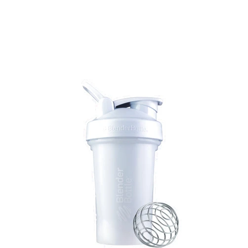 BlenderBottle Classic V2 Shaker Bottle Perfect for Protein Shakes and Pre Workout, 20-Ounce, White