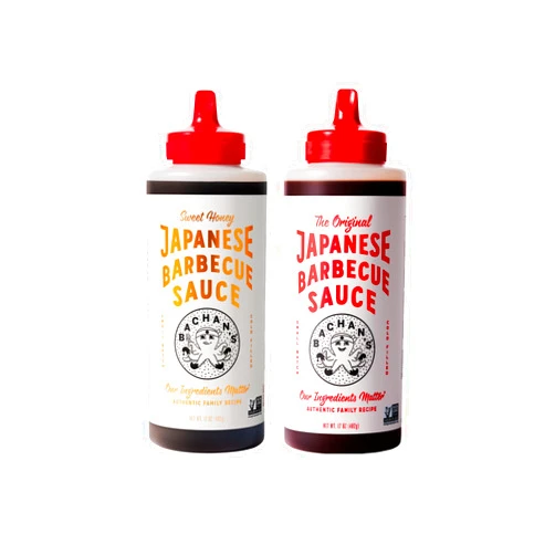 Bachan's Japanese Barbecue Sauce 2 Pack - 1 Original, 1 Sweet Honey - BBQ Sauce for Wings, Chicken, Beef, Pork, Seafood, Noodles, and More. Non GMO, No Preservatives, BPA free