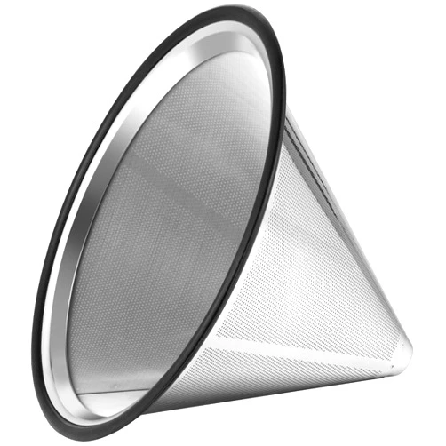TEEMADE Pour Over Coffee Filter Metal Base Reusable Stainless Steel Coffee Dripper Perfect for Chemex Hario Bodum & Other Coffee Makers Paperless Coffee Filter for Sustainable Brewing