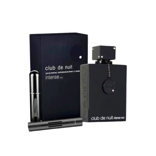 JUSPIT Bundle Armaf Club De Nuit Intense for Men Eau de Toilette Spray Gift Set, 3.6 Oz, bundle with Car Air Fresheners, Travel Atomizer