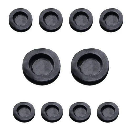 Maxmoral 10pcs Piggy Bank Closure Plug Round Piggy Bank Stopper Cover Black Rubber Money Saving Box Plug 1.45