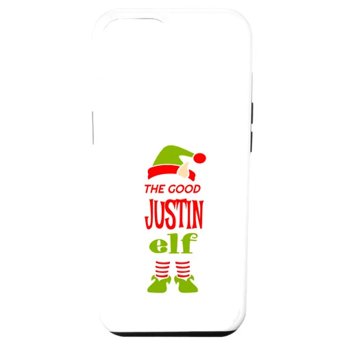 Silly Naughty Elf Designs BJW iPhone 12 Pro Max JUSTIN Elf Good Christmas Matching Pajama Party Case
