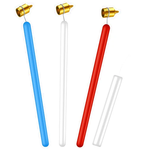 Leriton Set of 3 Pysanky Kistka Tool 0.5mm 0.4mm 0.3mm for Ukrainian Easter Egg Decorating Kit Supplies Detailing Fine Brass Tip Painting Pen Art Fluid Writing Wax Pen Touch up Paint Applicator
