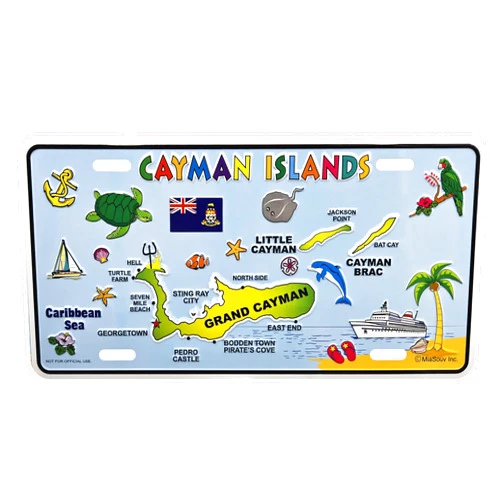 Rockin Cayman Islands License Plate – Cayman Islands Souvenir Gifts 6x12 Island Map Design, Tropical Vacation Décor – Unique Gift for Friends & Coworkers, Novelty Gifts for Men & Women (Cayman Islands)