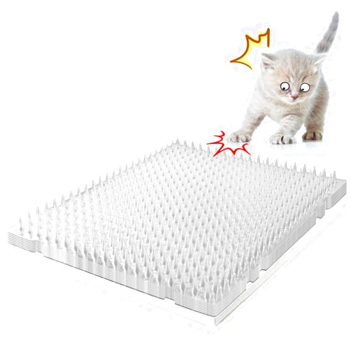Aocoray 14 Pack Scat Mat for Cats - 16 x 13 Inch Cat Spike Mat with 1 Inch Spike, Cat Repellent Indoor & Outdoor Mat to Deter Cats & Other Animals, Humane Cat Deterrent Indoor Fence