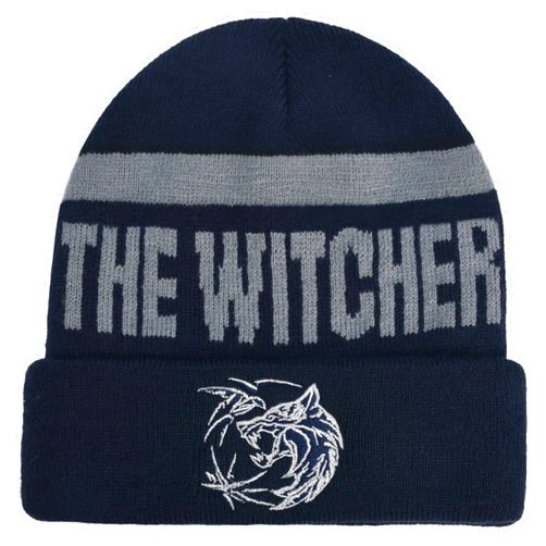 Concept One Netflix The Witcher Knitted Cuff Beanie Hat with Silver Logo