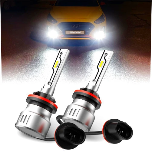 SEALIGHT 880 LED Fog Light Bulbs, 10000LM 893 899 880 885 Fog Lights LED Bulbs 600% Brightness Upgrade, 1:1 Size 100% Successful Installation for Trucks Cars, Pack of 2