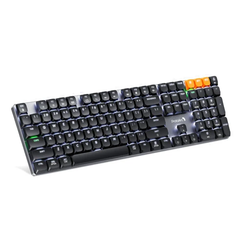 ProtoArc K310 Pro Bluetooth Mechanical Keyboard, Wireless Backlit Keyboard for Mac/Windows, Low Profile Quiet Mechanical Keyboards, Multi-Device, Programmable Keys, Aluminum, Full Size