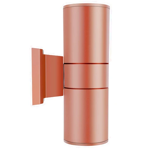 MASO HOME MS-61818 Waterproof up and Down Double Cylinder Wall Sconce Outdoor Wall Lamp Balcony Stair Exterior Corridor Wall Lamp, 10.23inch Height (Rust Two Light1-PACK)
